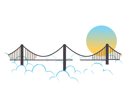 It is a bridge bridge clouds illustration vacation world landmarks