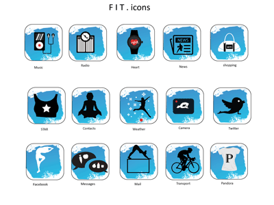 F I T . icon set app branding fitness icon icon set illustration