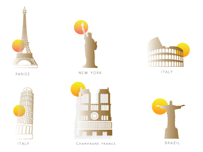 World Landmark illustration landmark outdoor