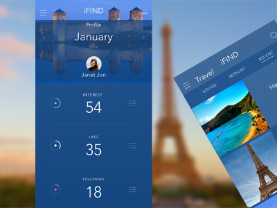 iFIND app app design clean find people and make friends interaction design modern simple ui ux