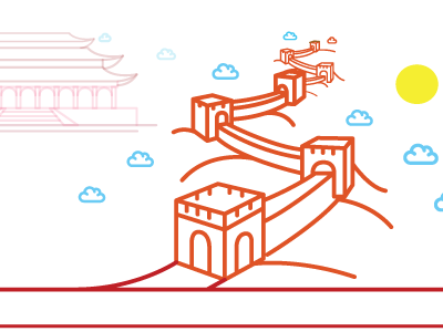 The Great Wall of China by Ellie Adam on Dribbble