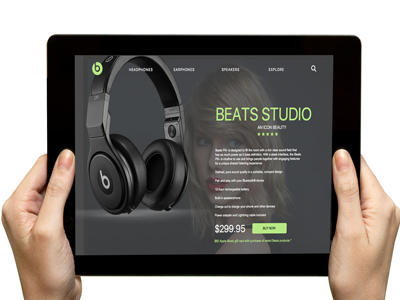 Beats accessories app ecommerce entertainment music ui ux