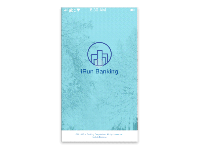 iRun Banking app app design banking clean finance interaction design minimum modern simple ui ux