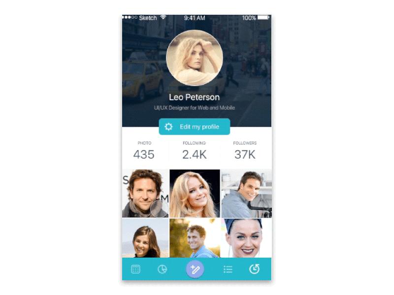iFriend app app design clean find new friends friend interaction design minimum modern simple ui ux