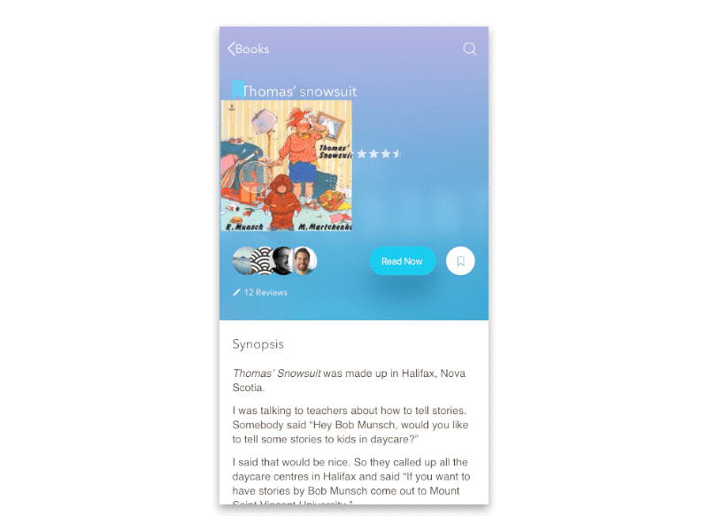 iBook app app design bookmark books clean interaction design minimum simple ui ux