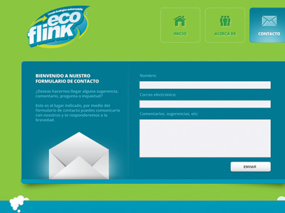 Ecoflink Website - Contact Page webdesign