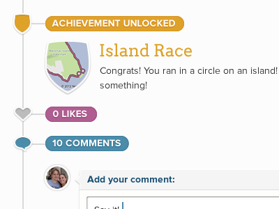 Achievement Unlocked! badge interface timeline