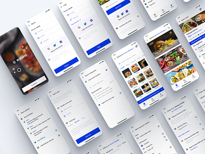 EATERS : FOOD DELIVERY APP art branding clean design graphic design icon logo ui