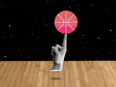 Dribble Debut collage debut motion graphics