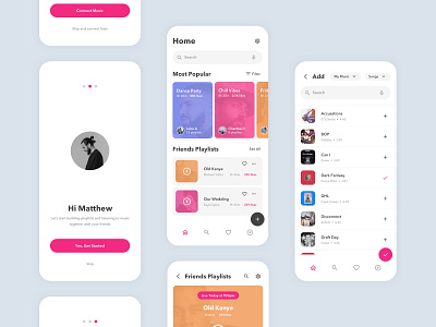 Wavelist Mobile Onboarding canada clean ui demelo discover mobile mobile ui modern design onboarding playlists songs toronto user experience user inteface wavelist