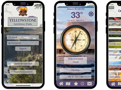 Redesign for Yellowstone mobile App