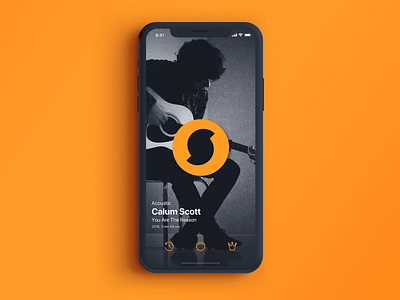 SoundHound Mobile App New UI Concept application ui application ux ui concept illustrator mobile app mobile app design orange photoshop redesign sketch app sound soundhound ui ux