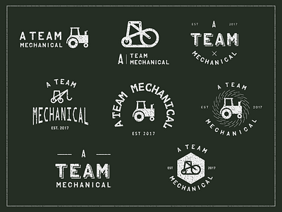 Mechanical brand process branding logo exploration mechanical process seal sketch texas type typography