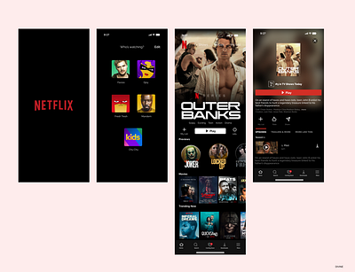 Netflix Interface Design mobile design netflix ui