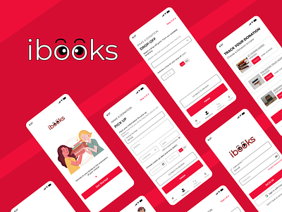 ibooks - A Book Donation App design mobile design ui uiux visual design