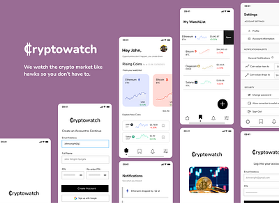 Cryptowatch app design crypto design mobile mobile design ui ux