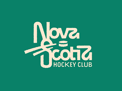 Nova Scotia Hockey Club art branding design graphic lettering logo print texture typography vector