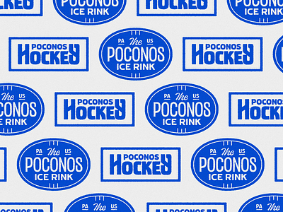 Poconos Hockey custom type design lettering type typography