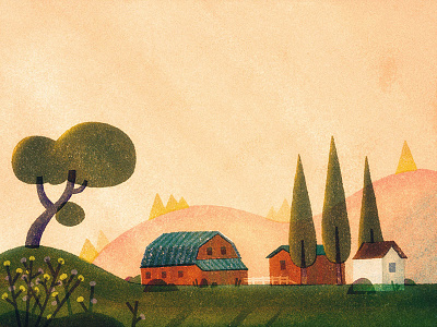 Farm design illustration