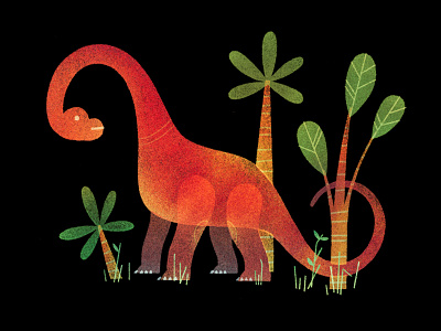 Brachiosaurus design dinosaur illustration texture