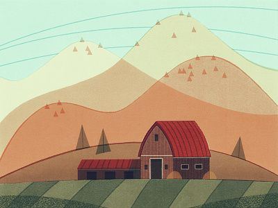 Another Barn barn design graphic illustration print texture