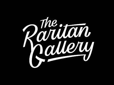 Raritan Gallery Script design graphic lettering logo typography vecor