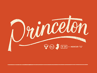 Princeton branding design graphic lettering logo typography