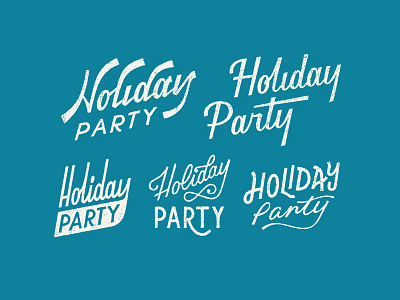 Holiday Party design graphic lettering logo typography