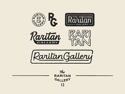 Raritan Gallery branding design graphic lettering logo typography