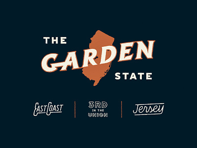 The Garden State branding design graphic lettering logo typography