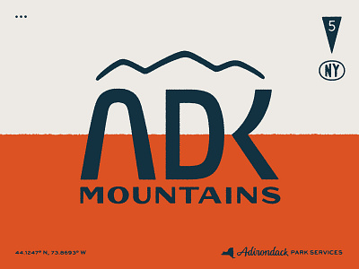 Adirondacks design graphic lettering typography