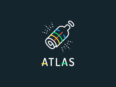 ATLAS Logo app atlas bottle discover drink explore lines map rolfsen shadz social web