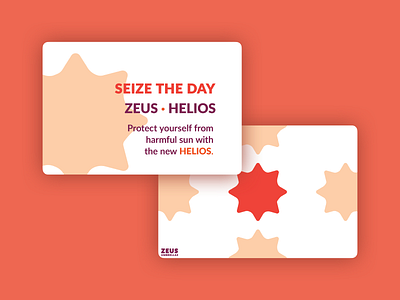 Zeus Umbrellas Postcard: Helios advertising branding postcard series sun umbrella umbrellas zeus