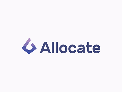 Allocate Wordmark a ai allocate artificial block branding clean color gradient intelligence logo symbol