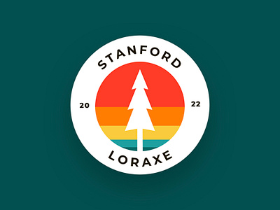The Stanford Loraxe ari arinazem colorblock loraxe nazem retro retro badge stanford tree