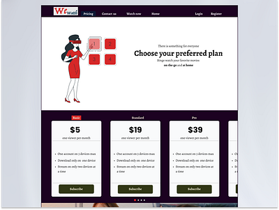 Pricing table app design illustration ui ux webdesign