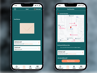 Card Tracker app appdesign bankapp design mobileapp ui ux