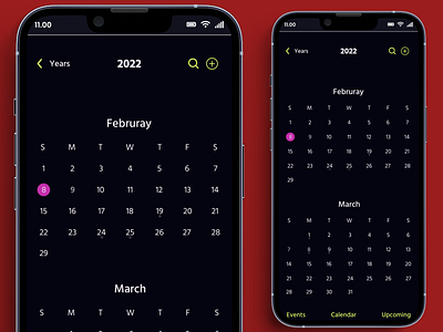 Calendar app design mobiledesign ui ux