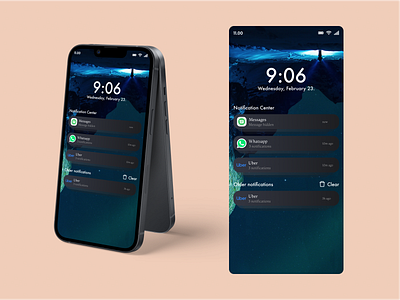 Notification Center for mobile app design mobiledesign ui ux