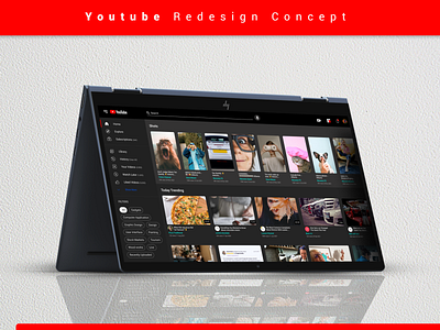 You Tube Redesign for Web figma mockup red redesign concept ui web web ui youtube youtube redesign