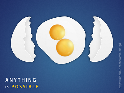 Egg - Anything Is Possible 2 anything is possible blue design egg egg hunt eggs two yellow yolk