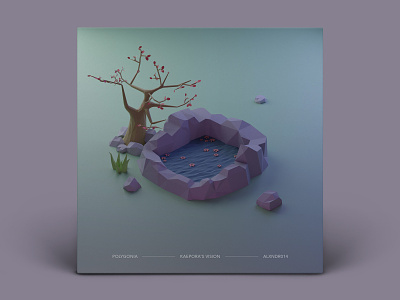 Kaepora's Vision 3d alexandar artwork blender illustration lowpoly music polygonia rocks tree