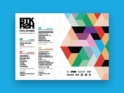 BTKRSH FSTVL btkrsh event festival geometric party pattern poster typography