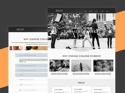 Black/ White Website Concept blank prototype web white