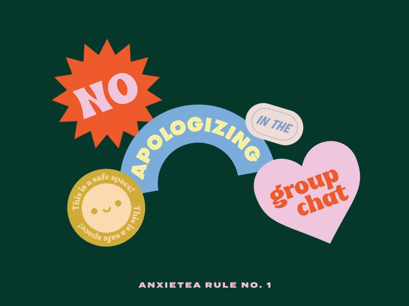 No Apologizing in the Group Chat animation badge gif stickers type typography