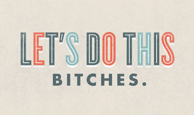 Let's do this. color retro type typography