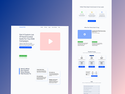 Coldlytics Redesign design landing page redesign startup ui web design