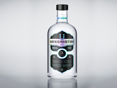 Vodka label design concept