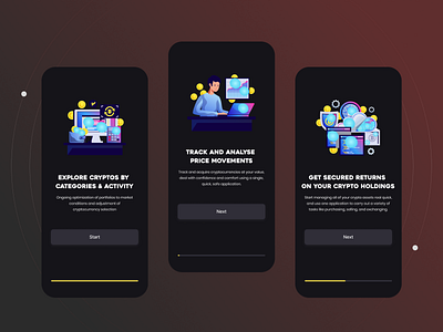 Cryptocurrency - Onboarding Screen for Mobile App