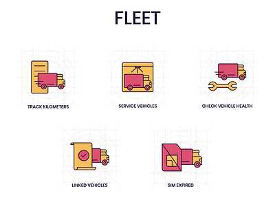 Fleet Icon Set 3d animation app behance branding design graphic design icon illustration ios logo mobile app ui ux